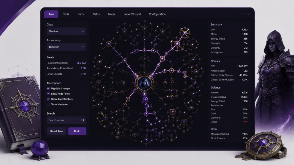 Skill Tree Planning and Node Management 